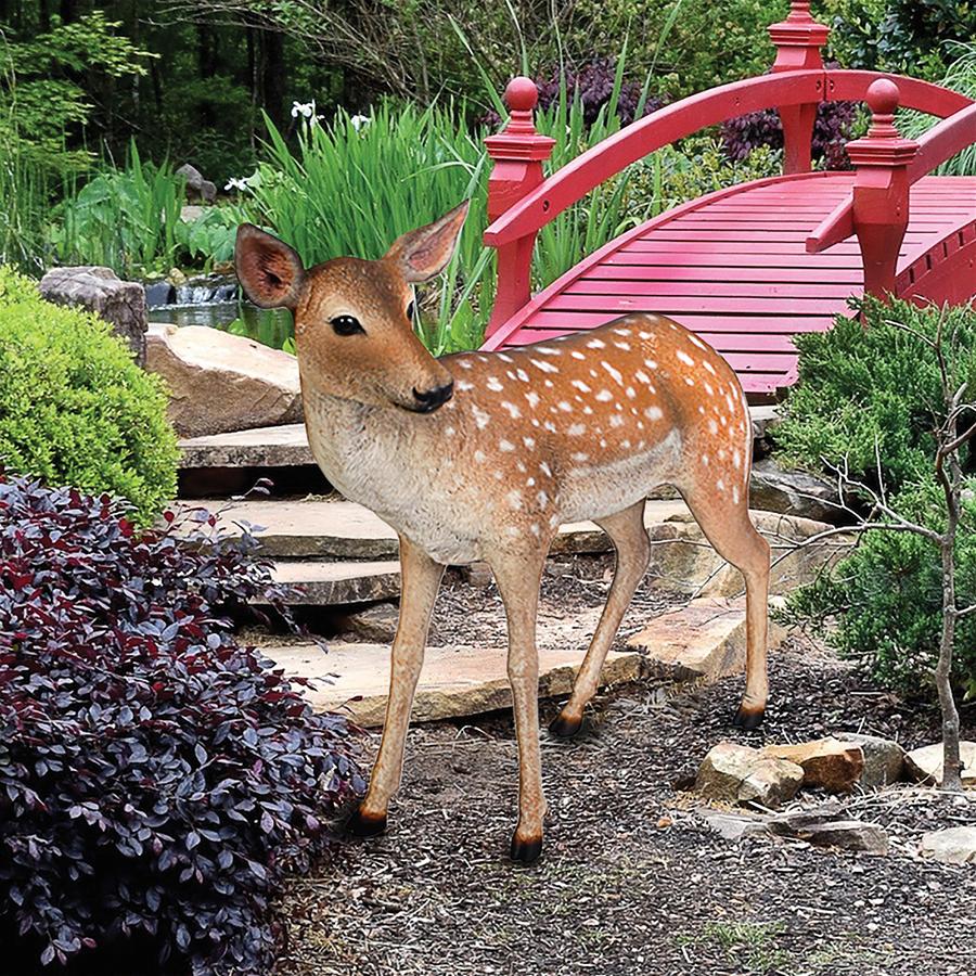 SPOTTED DEER FAWN STATUE NR