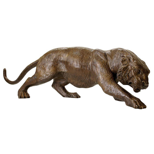 PROWLING TIGER BRONZE STATUE FRT-NR