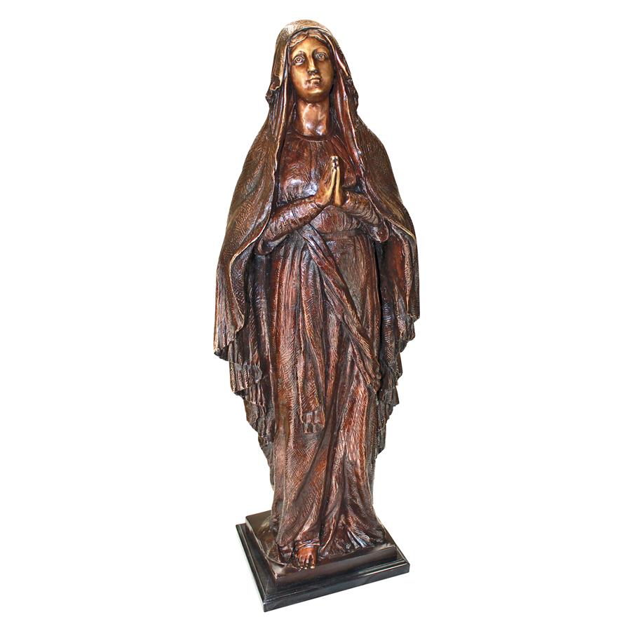 MADONNA BLESSED MOTHER BRONZE STATUE