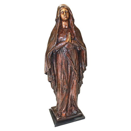 MADONNA BLESSED MOTHER BRONZE STATUE