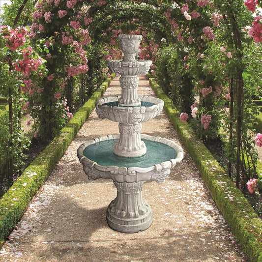 MEDICI LION FOUR TIER FOUNTAIN STONE FRT-NR