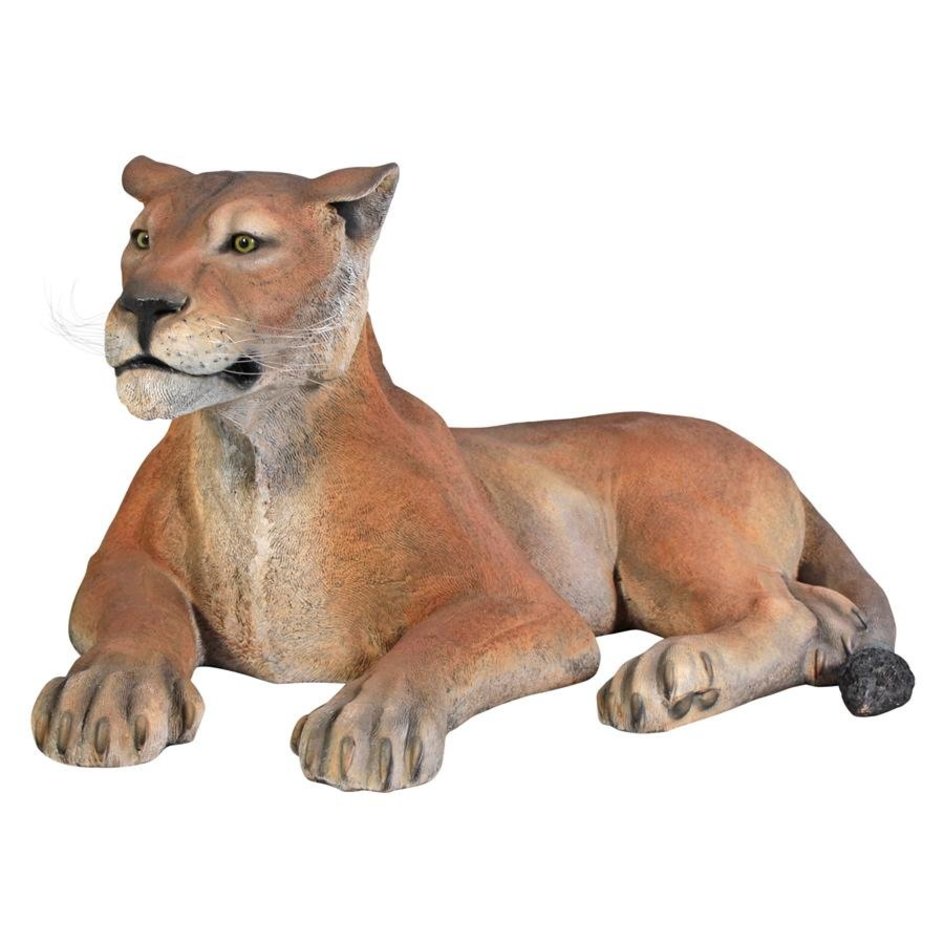GRAND SCALE LIONESS LYING DOWN STATUE