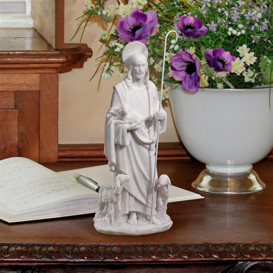 JESUS W/ LAMBS STATUE SMALL