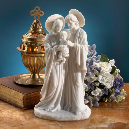 DESKTOP MARBLE RESIN HOLY FAMILY STATUE